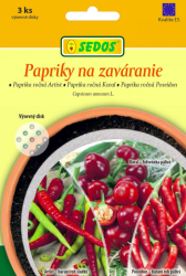 Papriky na zav�ranie: Paprika ro�n� Artist, Paprika ro�n� Koral, Paprika ro�n� Poseidon